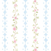 Papel Rose Garden Listras Azul Quartz
